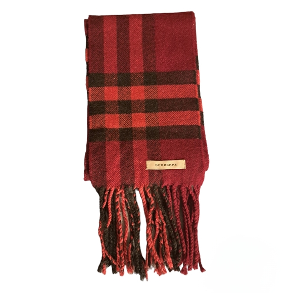 Burberry Check Skinny Metallic  Cashmere Scarf - Picture 1 of 4